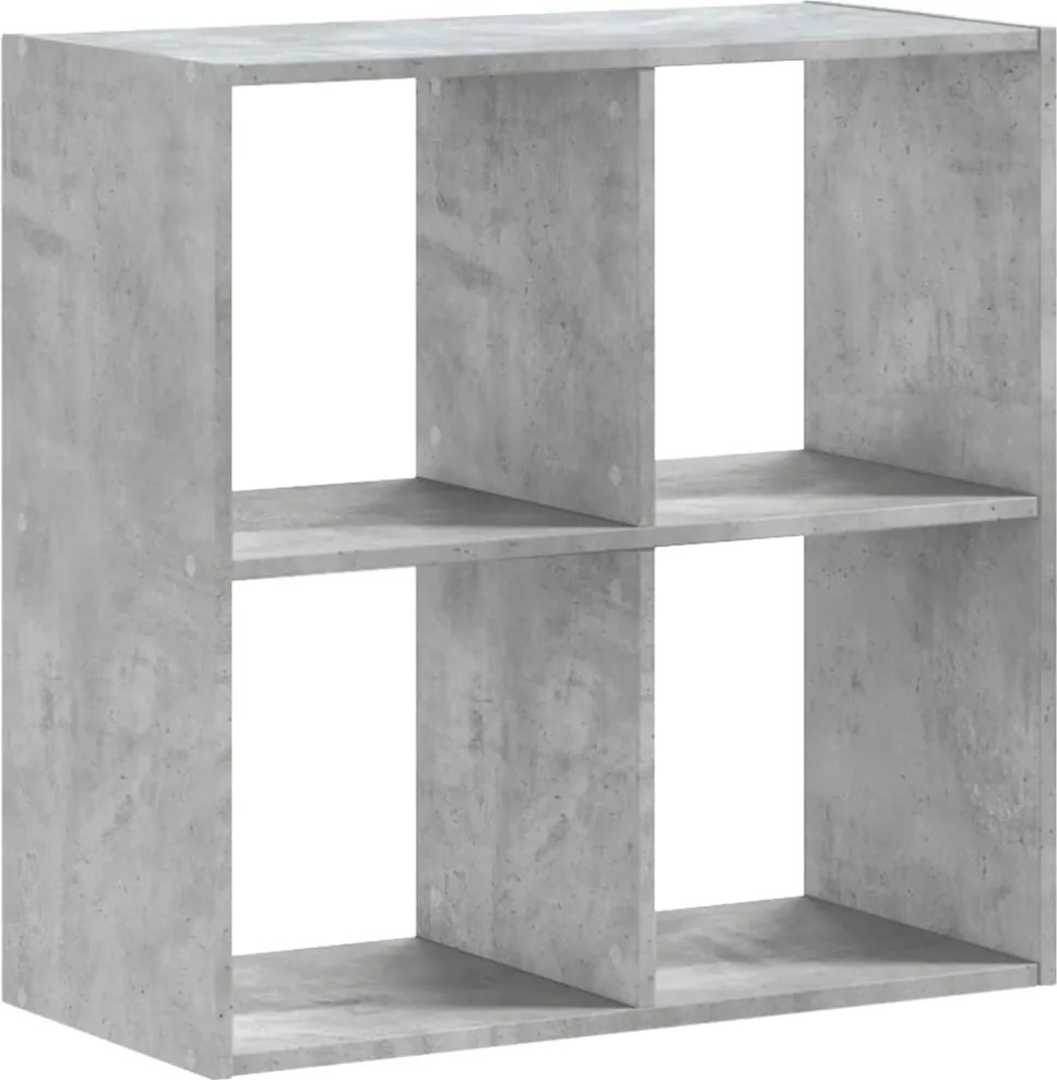 vidaXL betonszürke szerelt fa könyvespolc 68,5 x 32 x 68,5 cm