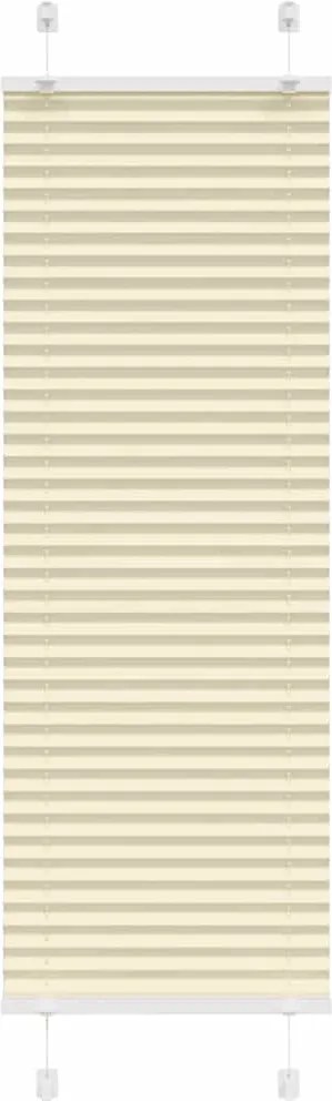 vidaXL pliszírozott redőny krém 40x100 cm szövetszélesség 39,4 cm