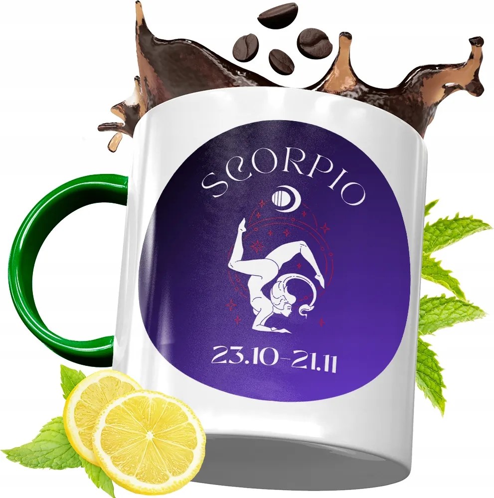 Bögre Zöld Csillagjegyek Horoszkóp Ajándék fényképes nyomtatással