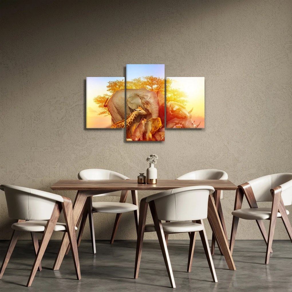Afrikai állatok képe (90x60 cm)