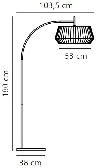 Nordlux - Állólámpa DICTE 1xE27/60W/230V fekete/bézs
