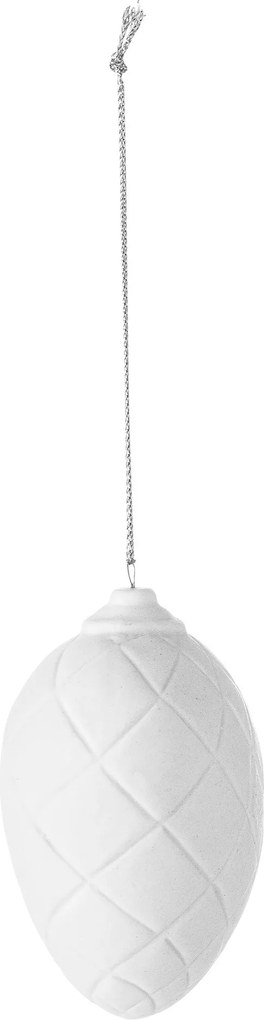 Porcelán karácsonyi dekoráció, fehér, Bloomingvill