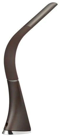 Brilagi - LED Dimmelhető asztali lámpa kijelzővel PELLE LED/7W/230V barna