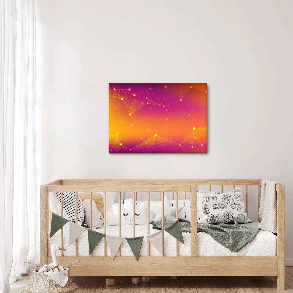 Szines absztrakt kép (70x50 cm)