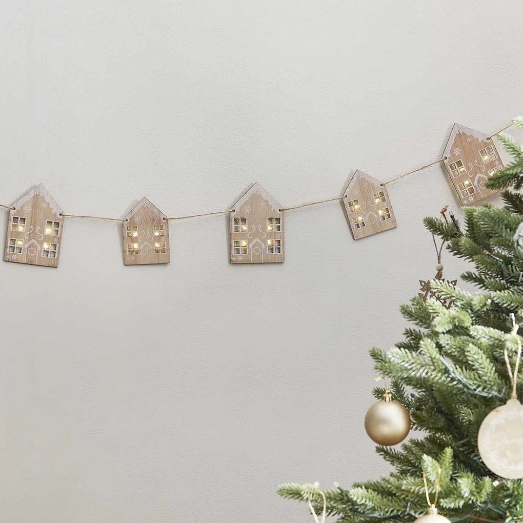 Karácsonyi LED fényfüzér WINTER VILLAGE, 2 m