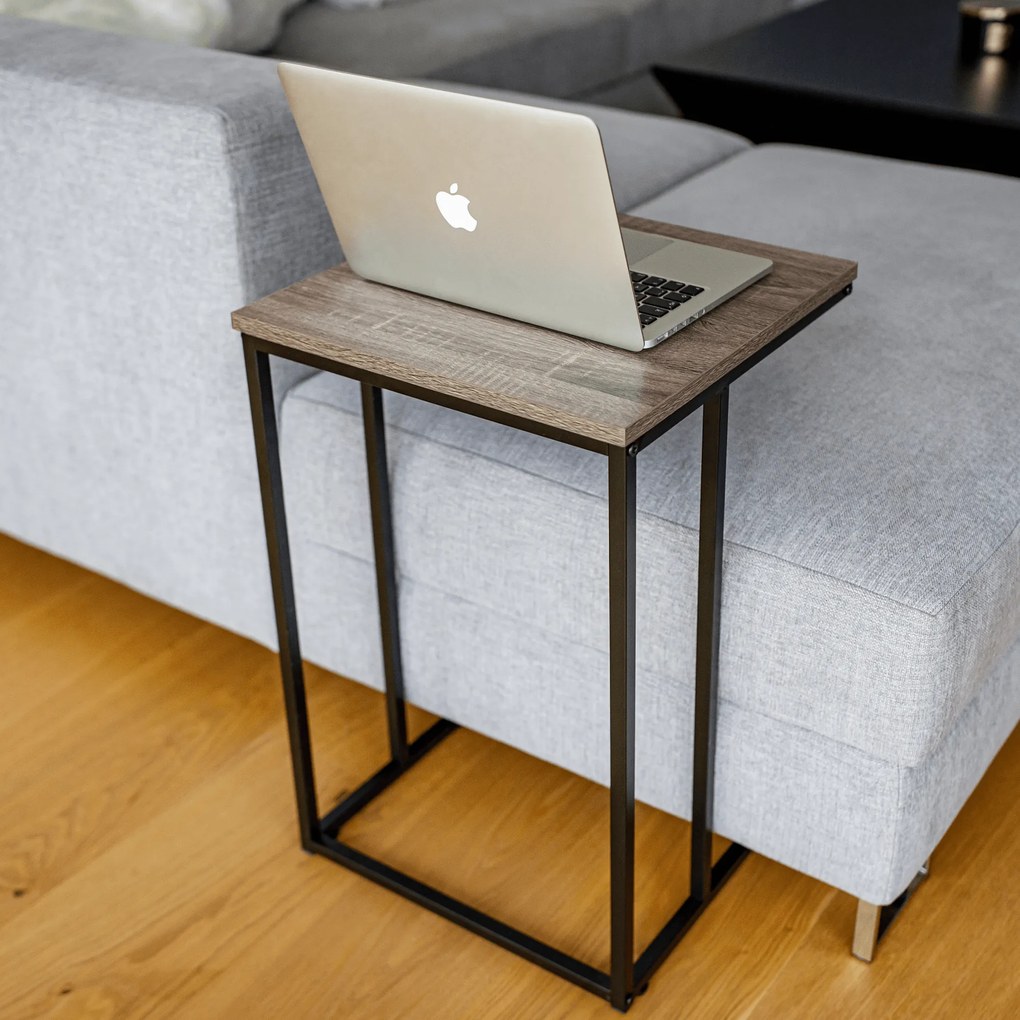 Konzolasztal, tölgy/fekete, KALA