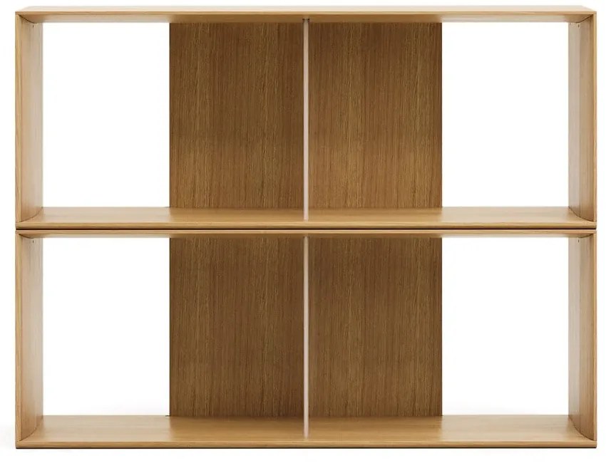 Natúr színű moduláris polcrendszer szett tölgyfa dekorral 2 db-os 101x76 cm Litto – Kave Home