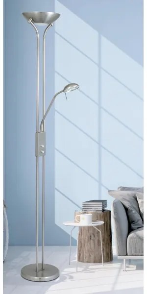 Brilagi - Fényerőszabályozható állólámpa SCARLETT 1xR7s/230W/230V+1xG9/40W matt króm