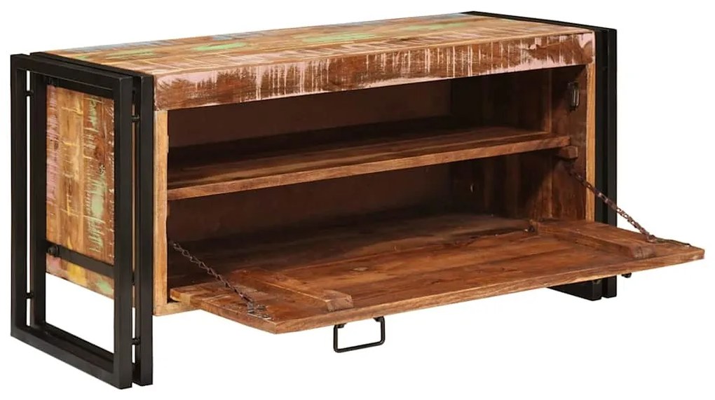 Cipőszekrény Barna 90 x 38 x 45 cm tömör újrahasznosított fa