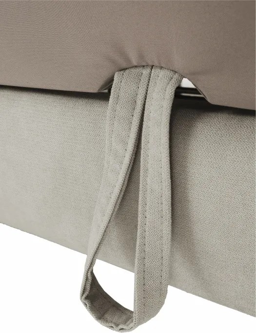 Sarokülőgarnitúra, szürke-bézs taupe, balos, FABIA