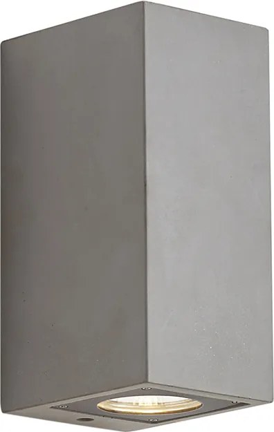 Modern kültéri fali lámpa szürke 2-lámpás IP44 - Pompei