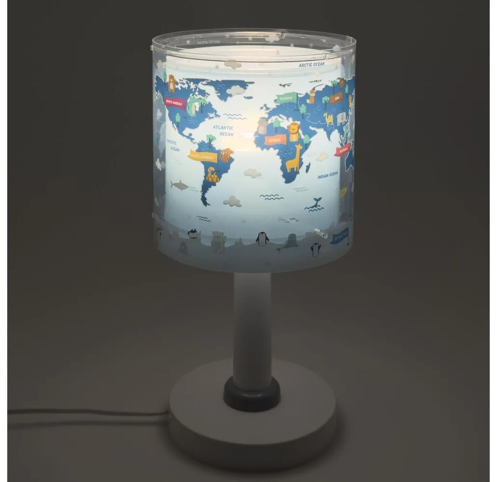 Dalber 40671 - LED gyerek lámpa WORLD 1xG4/4W/230V kék