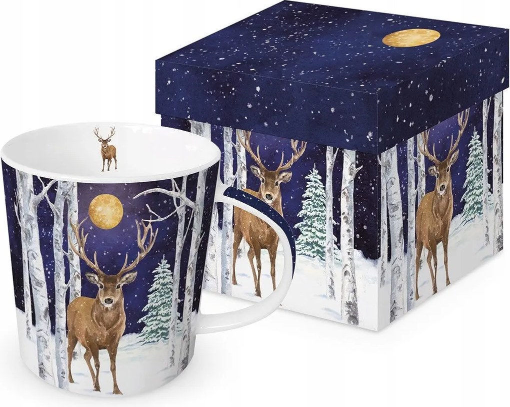 Nagy Porcelán Bögre Ppd Winter Stag Téli Szarvas 0,4 l dobozban