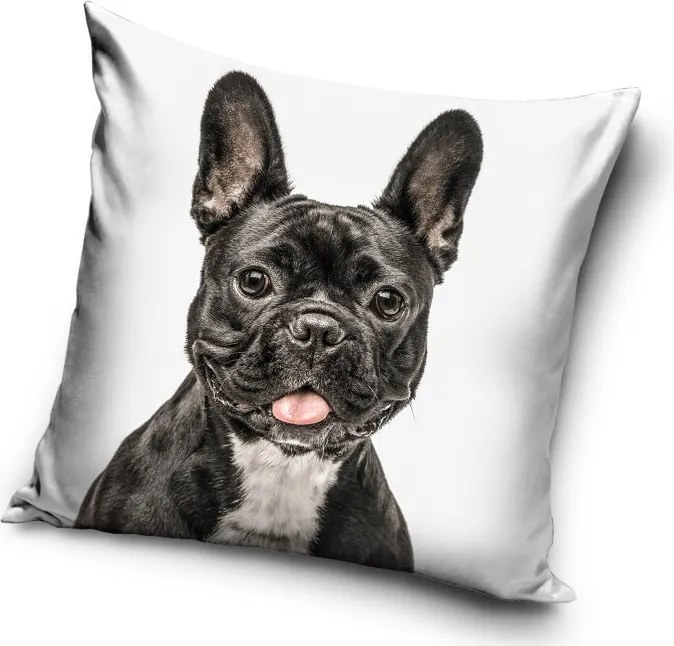 Kutyás Black Bulldog párnahuzat 40x40 cm