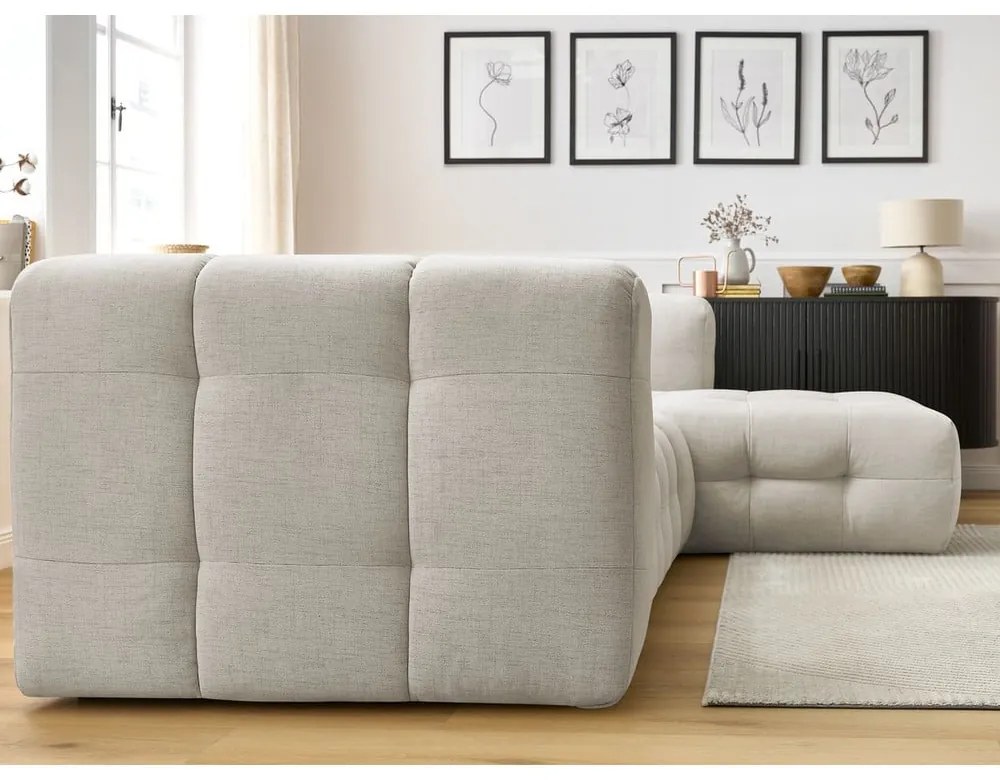 Bézs sarokkanapé (jobb oldali) Cloud – Bobochic Paris