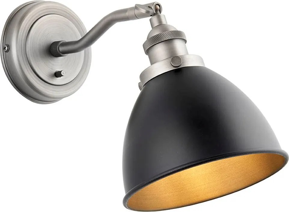 Endon loft fali lámpa franklin fekete antik ón end98751