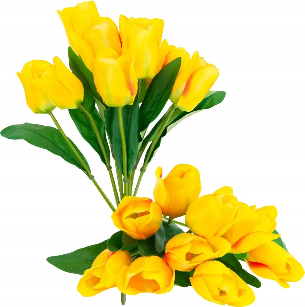 Tulipán csokor tulipán Művirágok élő húsvét gumírozott 9db