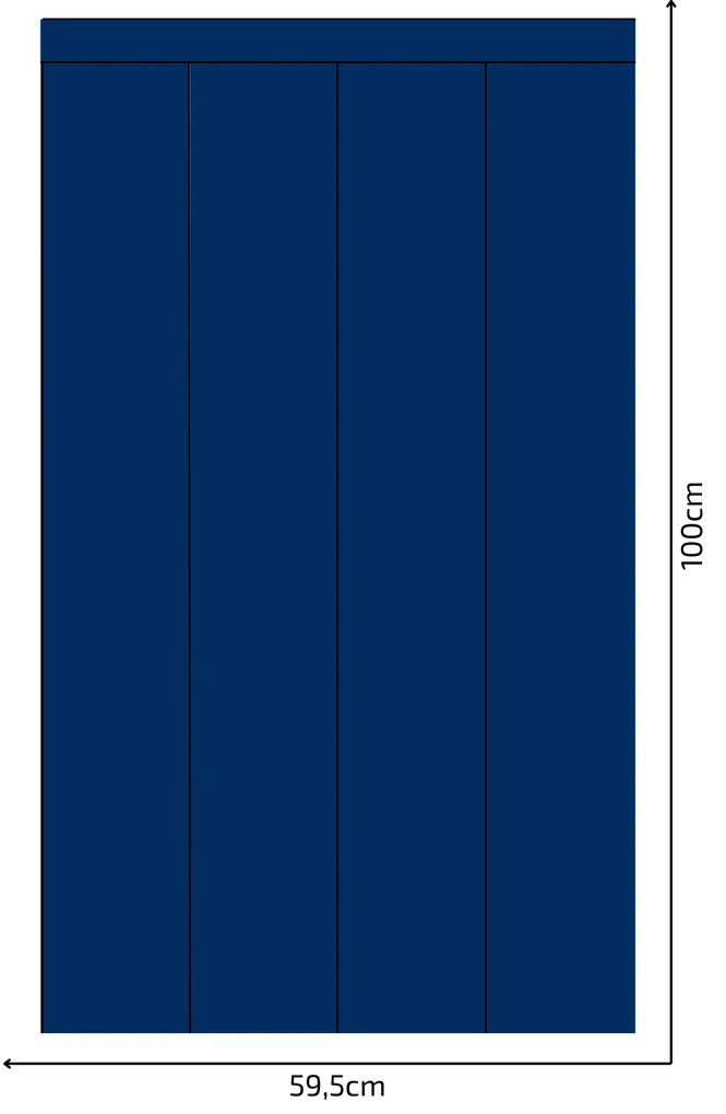 PIPPER. Textil öntapadó tapéta - Egy téglalap - Sötétkék színű Méret: 80cm, Szín: Sápadt