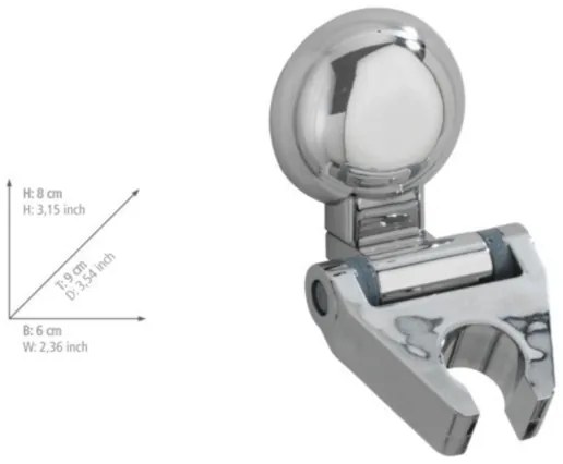 WENKO 20619100-FIORINA zuhanytartó 6x9 cm fényes króm