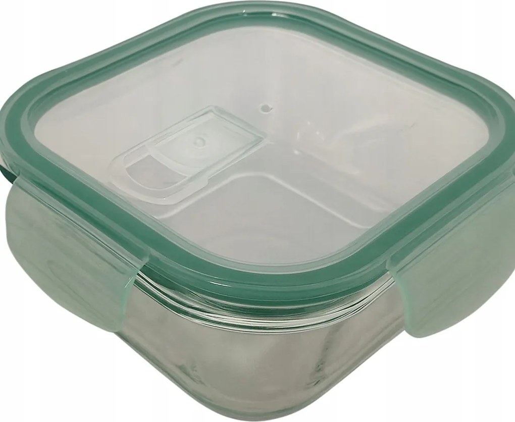 Smukee Üvegtartály fedővel, szellőzővel Négyzet alakú 700ml