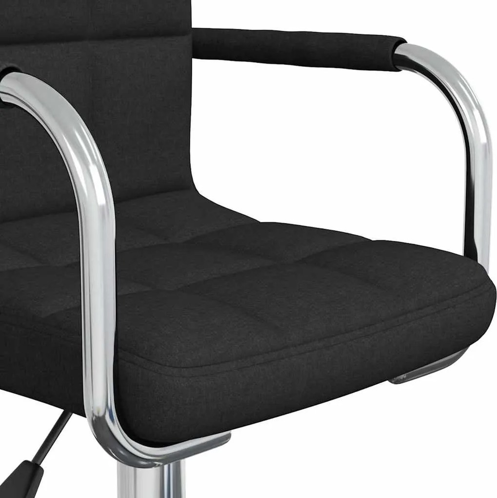 vidaXL fekete szövet forgó irodaszék