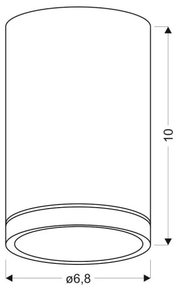 Mennyezeti lámpa TUBA GU10/15W/230V