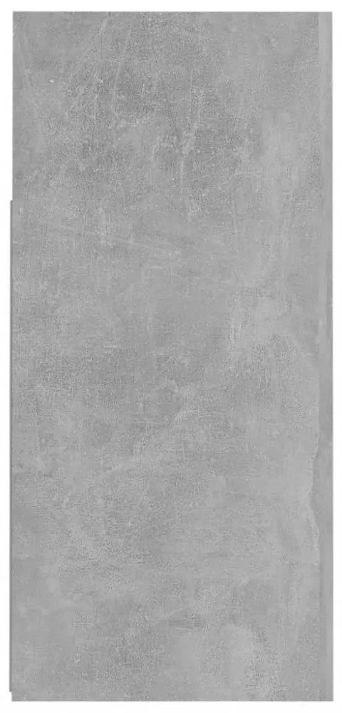 betonszürke tálalószekrény LED-világítással 80 x 35 x 75 cm