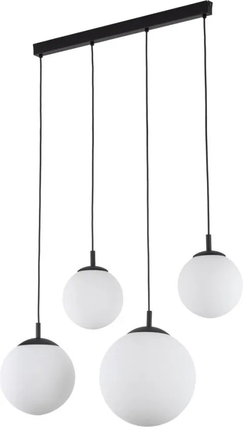 TK LIGHTING 4790 ESME Többágú Függesztett Lámpa Fehér, Fekete E27 IP20