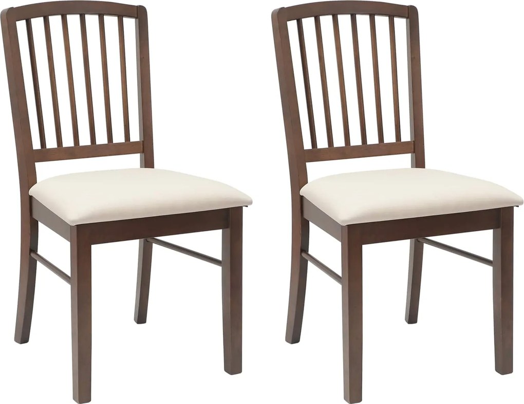 vidaXL Étkező Székek 2 pcs Világos Barna 50 x 52,5 x 91 cm