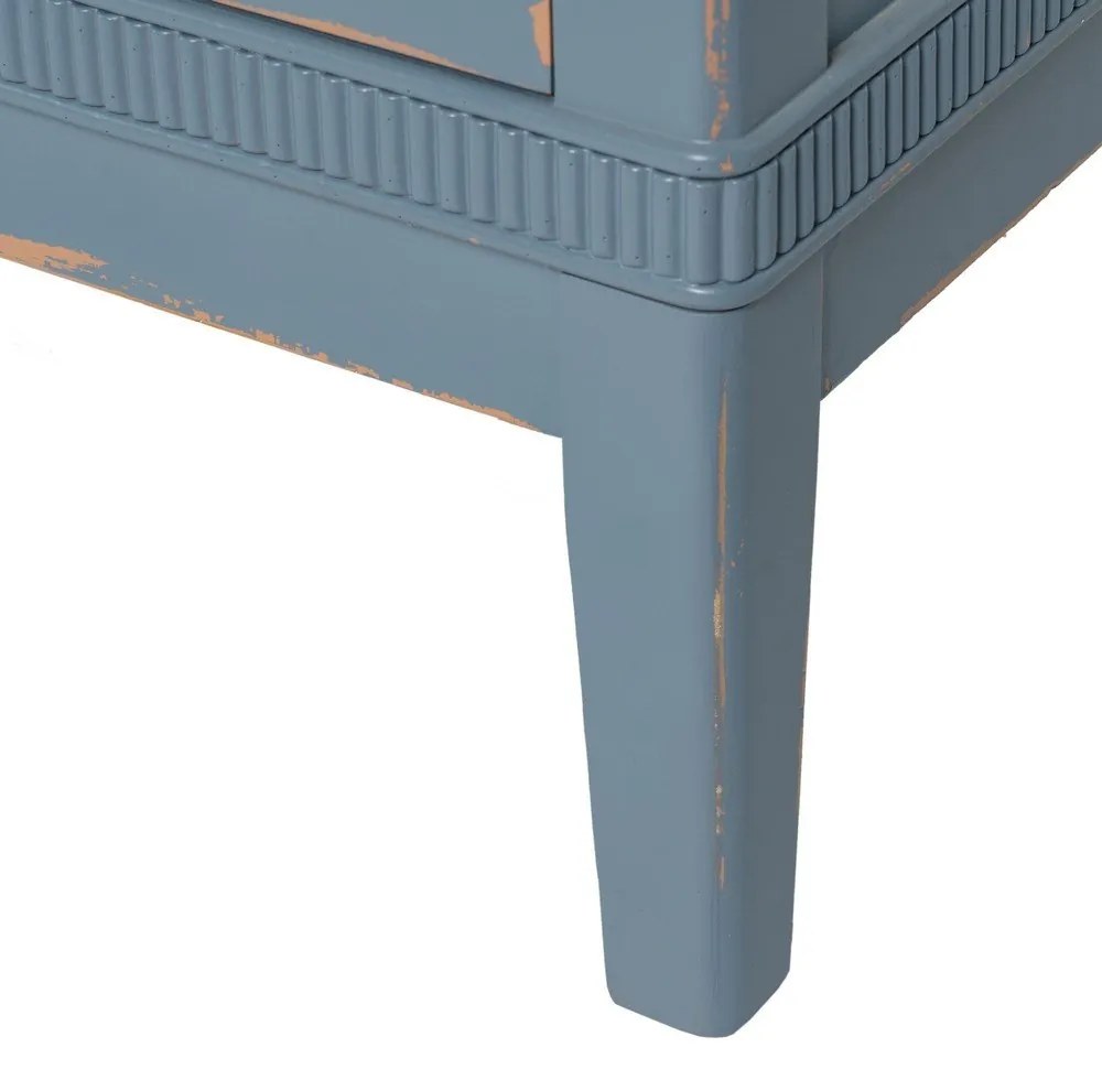 Kék jegenyefenyő alacsony komód 115x90 cm Shabby – Ixia