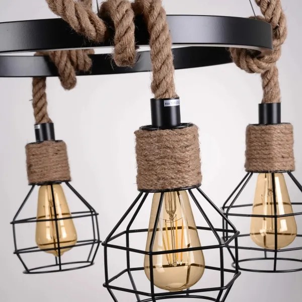 LED Csillár zsinóron ROPE ALEGRA 4xE27/10W/230V