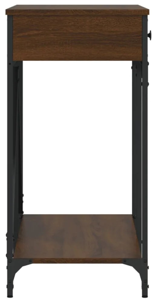 barna tölgyszínű szerelt fa tálalóasztal 100 x 39 x 78,5 cm