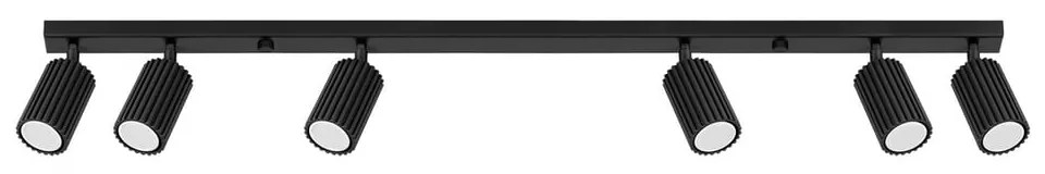 Fekete spotlámpa 6,5x117 cm Gleam – Sollux