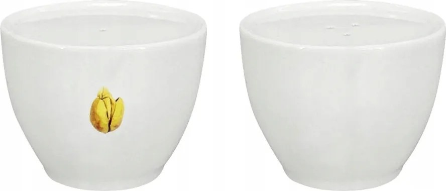 Porcelán só/bors készlet Tavaszi, sárga/fekete