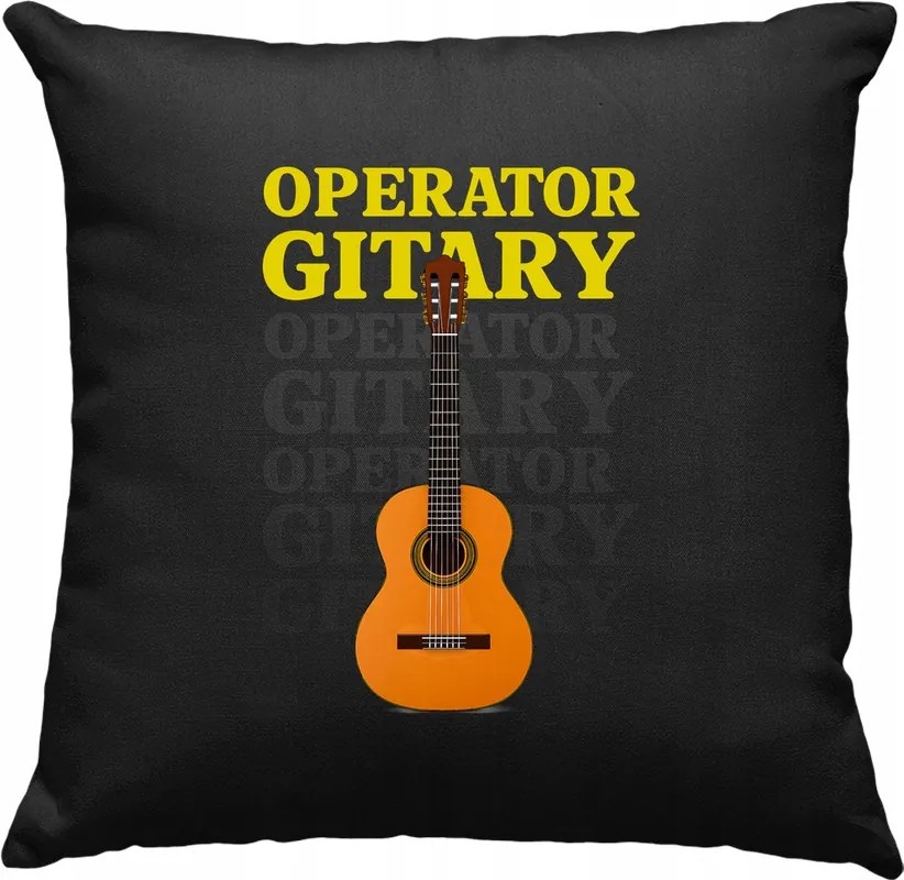 Zenés Gitár Operátor Párna Fekete