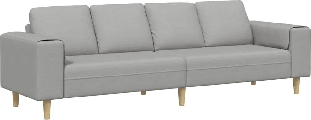 vidaXL Nappali Kanapé Felhőszürke 250 x 77 x 76 cm Poliészter