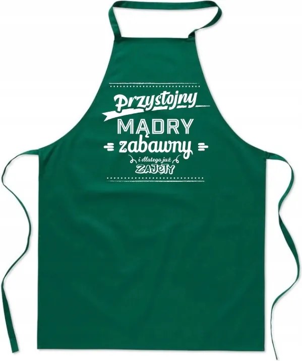 Konyhai Kötény zöld Valentin Napi Ajándék Elfoglalt Nap férfi FA_454_z