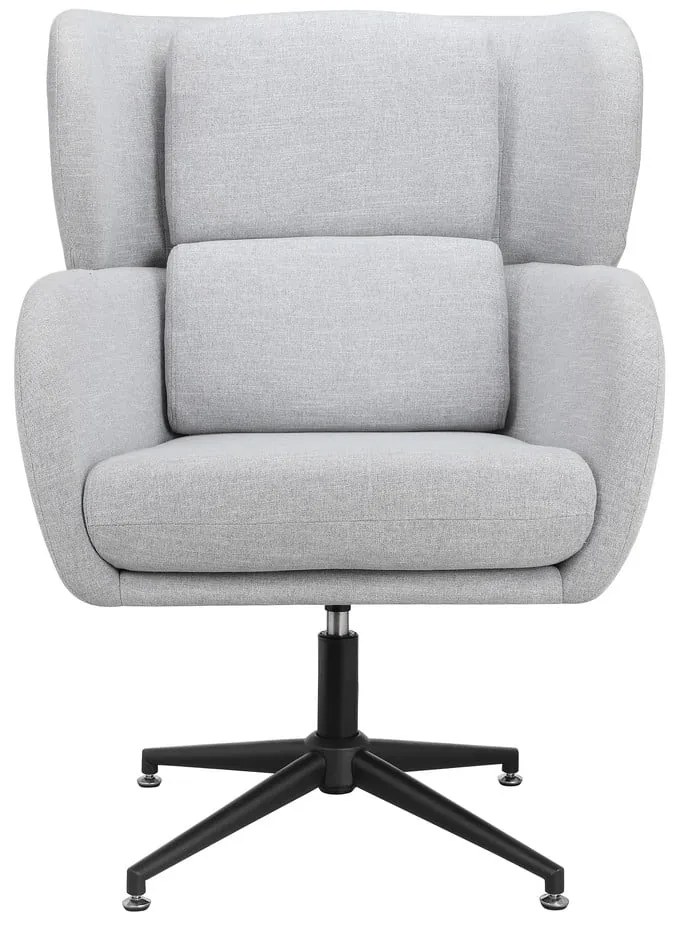 Világosszürke bársony füles fotel Vanessa – Støraa