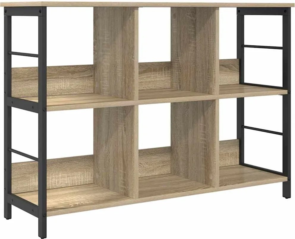 vidaXL Könyvespolc Sonoma tölgy 102 x 32 x 72,5 cm Faanyag