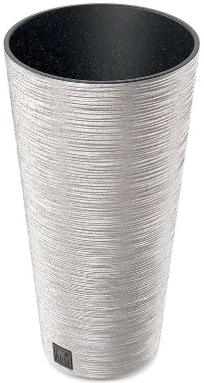 Prosperplast FURU SLIM ECO WOOD 30 cm fehér virágcserép
