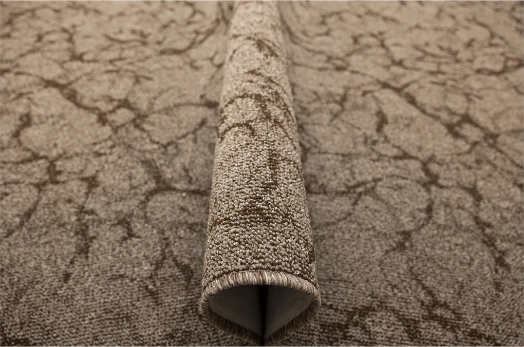 Hurkos Szőnyeg Barna Bézs, Mint Beton Filc A Nappaliba Marble 150x200 cm