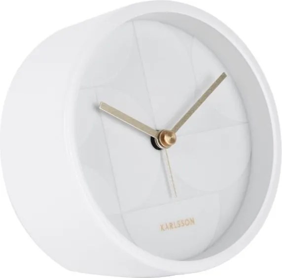 Elemes asztali fehér ébresztőóra hálószobába Echelon Circular