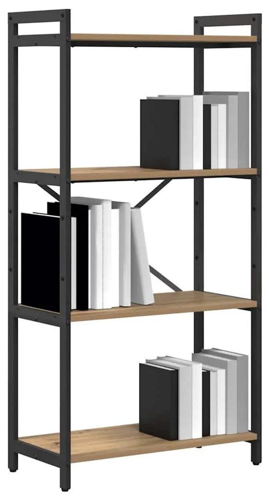 Könyvszekrény kézműves tölgy 60 x 30 x 118 cm Faanyag