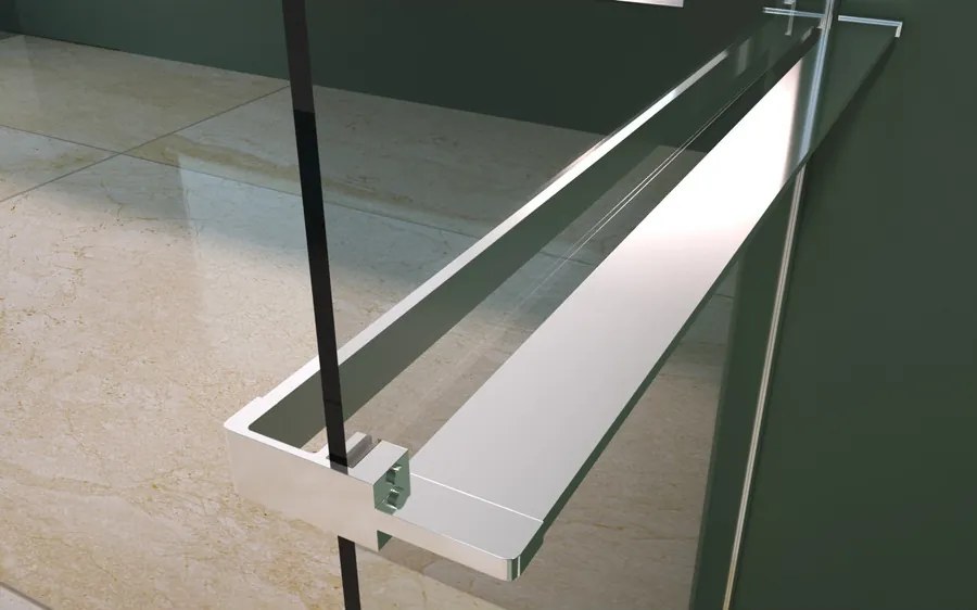 Rochelle || Chrome zuhanypolc és törölközőtartó zuhanyfalhoz, 140 cm