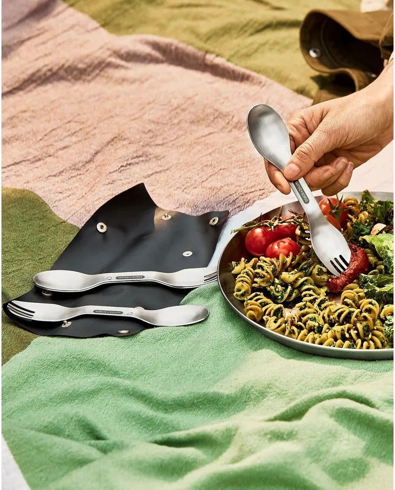Ezüstszínű rozsdamentes acél étkező villa szett 4 db-os Spork – Black + Blum