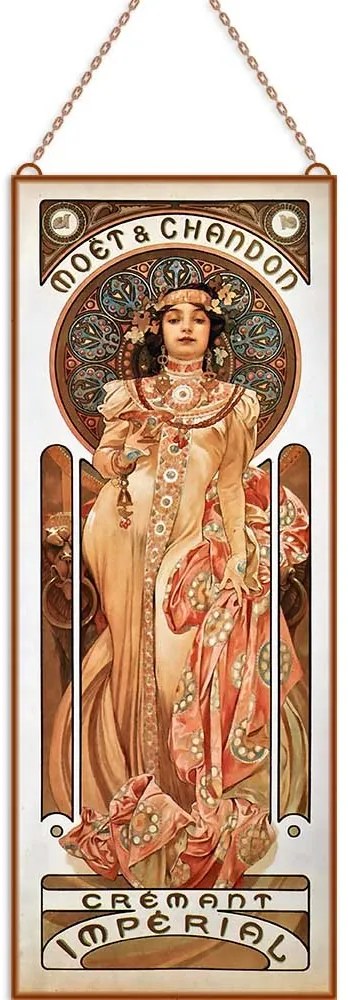 Alfons Mucha - Cremant Imperial üvegkép, falikép