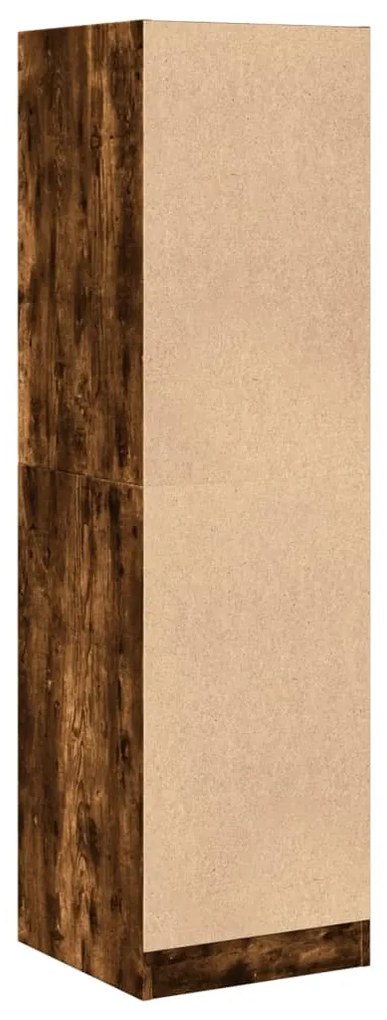 füstös tölgy színű szerelt fa patikaszekrény 40 x 41 x 144,5 cm