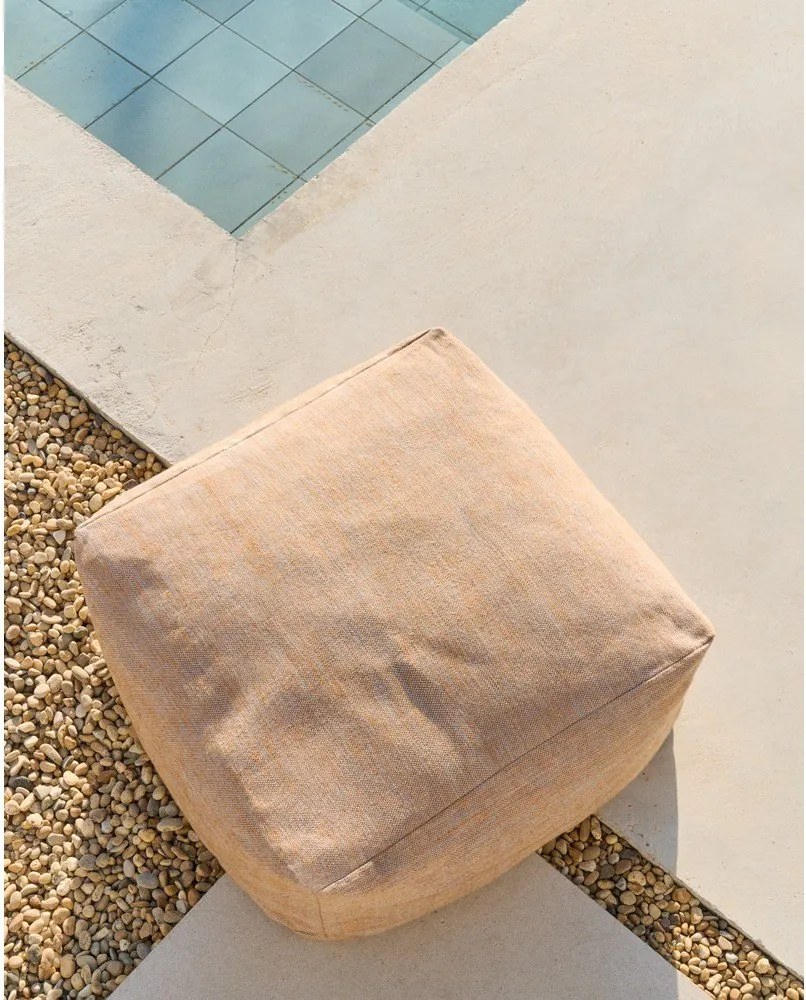 Narancssárga-natúr színű puff Vedell – Kave Home