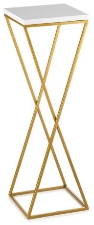 LOFT virágtartó állvány 70x24 cm arany/fehér