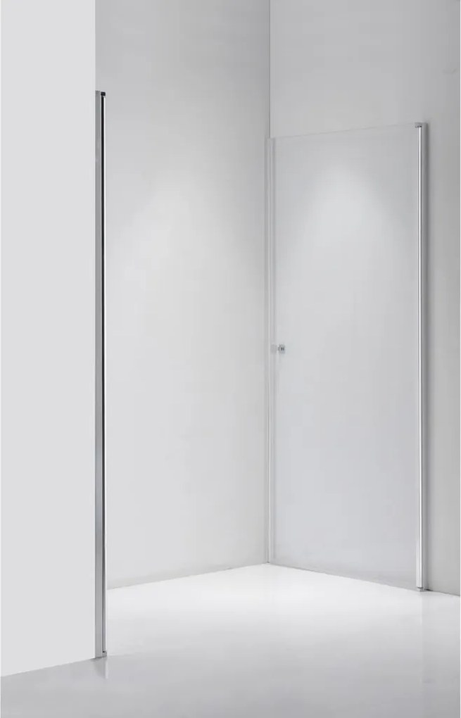Stuxi Bari Big 160 cm széles aszimmetrikus kétszárnyú nyíló zuhanyajtó (70+90 cm), 6 mm vízlepergető üveggel, króm profillal, 195 cm magas